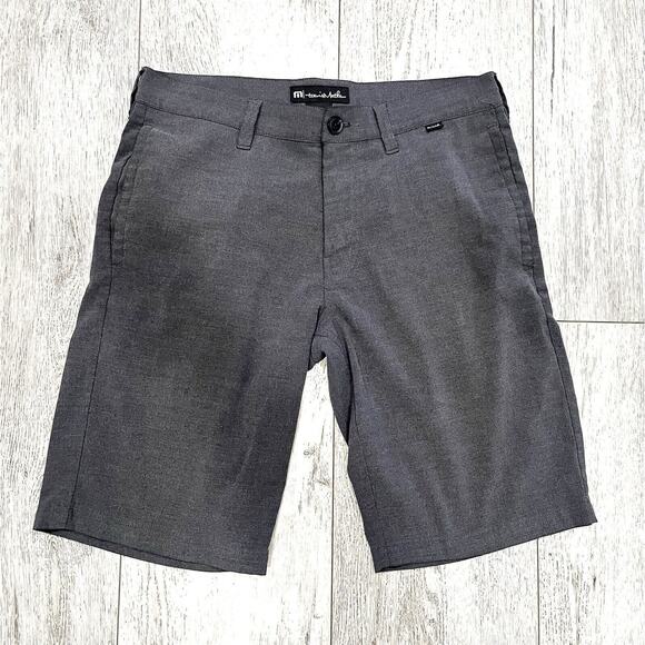Travis Mathew Golf Shorts Mens 32 Gray 11” Performance Chino Sports Bermuda - Picture 1 of 5